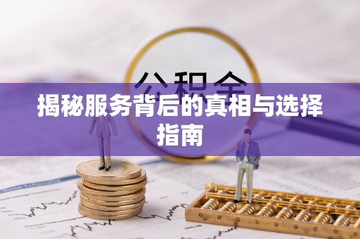 咨询揭秘服务背后的真相与选择指南