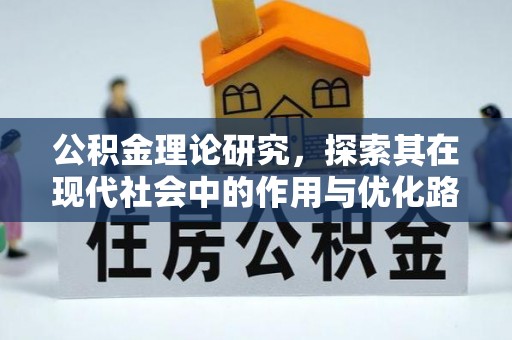 咨询公积金理论研究，探索其在现代社会中的作用与优化路径