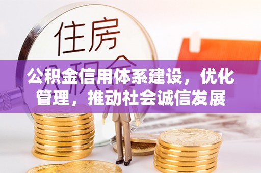 咨询公积金信用体系建设，优化管理，推动社会诚信发展