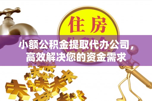 咨询小额公积金提取代办公司，高效解决您的资金需求