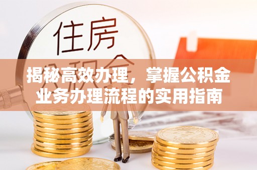 咨询揭秘高效办理，掌握公积金业务办理流程的实用指南
