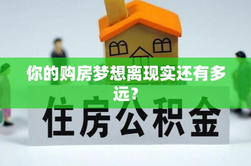 咨询你的购房梦想离现实还有多远？