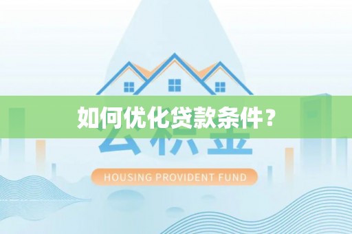 咨询如何优化贷款条件？