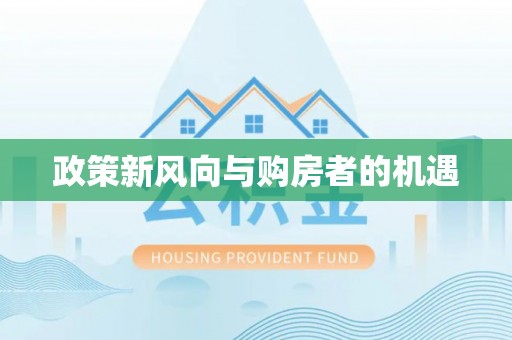 咨询政策新风向与购房者的机遇