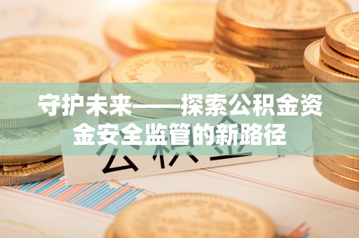 咨询守护未来——探索公积金资金安全监管的新路径