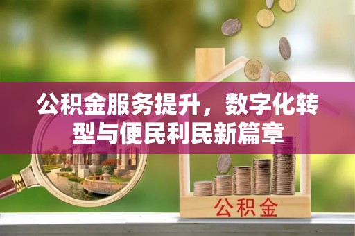 咨询公积金服务提升，数字化转型与便民利民新篇章