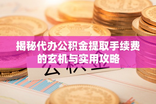 咨询揭秘代办公积金提取手续费的玄机与实用攻略
