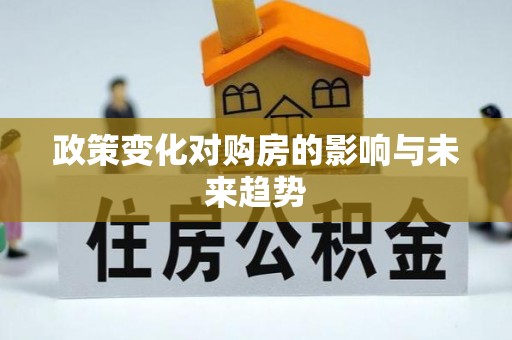 咨询政策变化对购房的影响与未来趋势