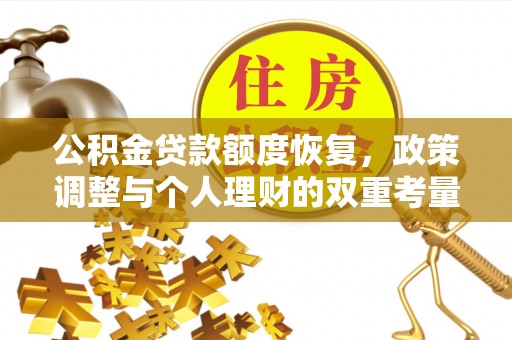 咨询公积金贷款额度恢复，政策调整与个人理财的双重考量