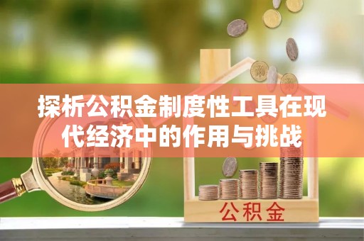 咨询探析公积金制度性工具在现代经济中的作用与挑战