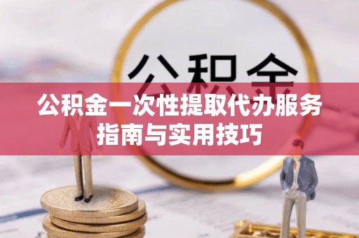 咨询公积金一次性提取代办服务指南与实用技巧