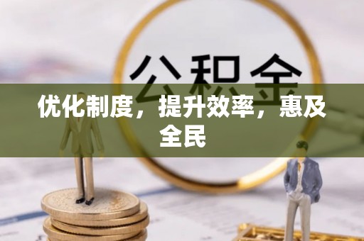 咨询优化制度，提升效率，惠及全民