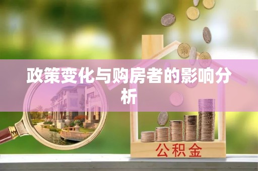 咨询政策变化与购房者的影响分析