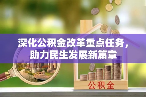 咨询深化公积金改革重点任务，助力民生发展新篇章