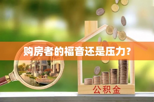 咨询购房者的福音还是压力？