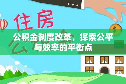 咨询公积金制度改革，探索公平与效率的平衡点